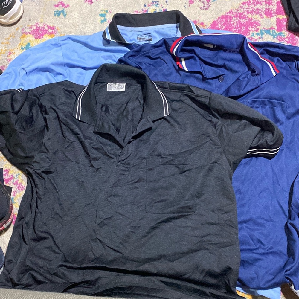 Lot of 3 Honig's baseball Shirt MLB Umpire Men’s Size XXL in good condition